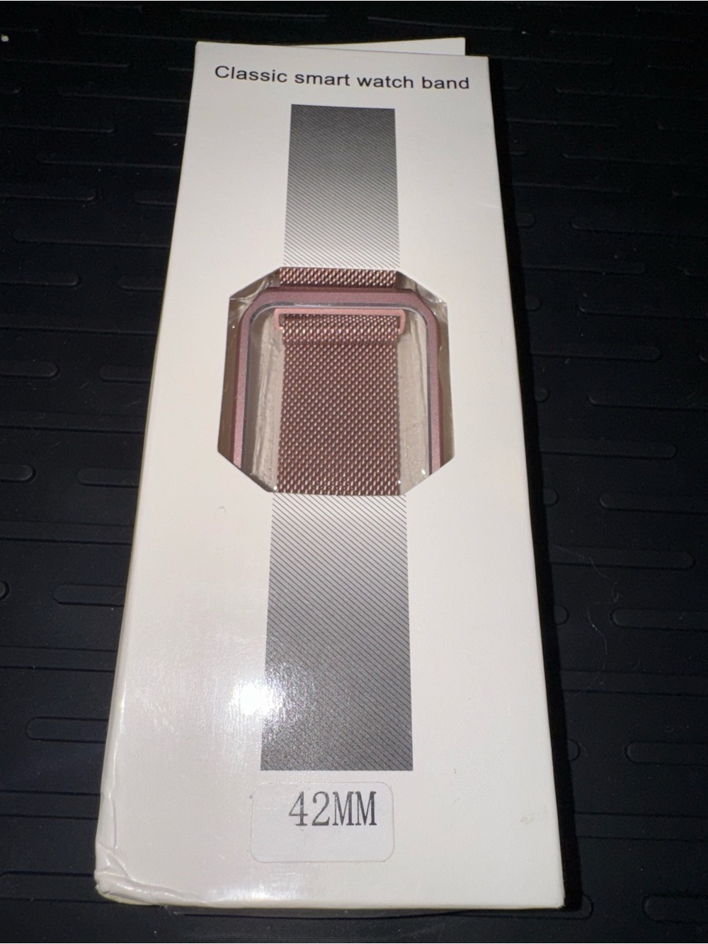 Classic 42mm Rose Gold Mesh Smart Watch Band